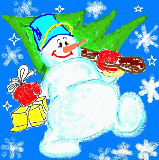 Удивительный рисунок Деду Морозу на новый год004
