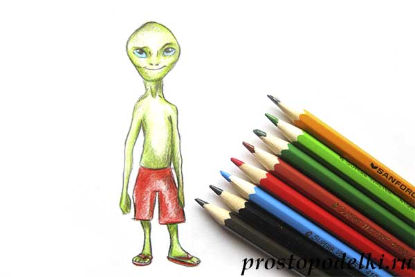 Как нарисовать инопланетянина-title