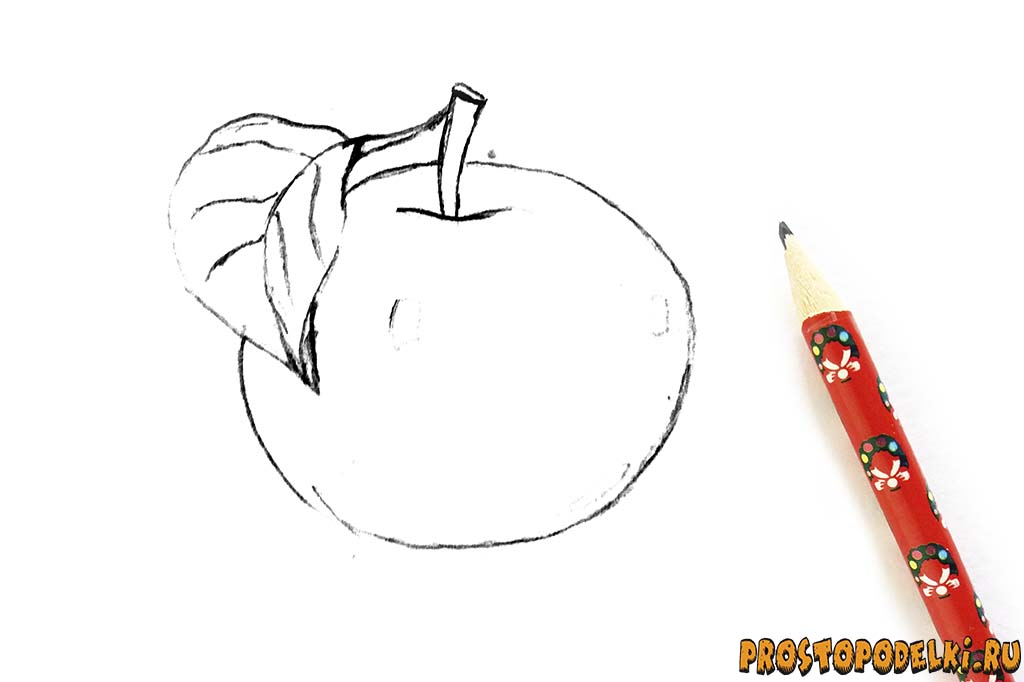 Как нарисовать яблоко акварелью-2