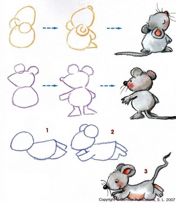Как нарисовать мышку поэтапно, фото 32