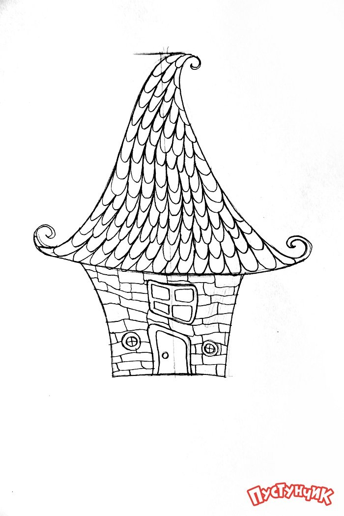 Как нарисовать сказочный дом - фото 4