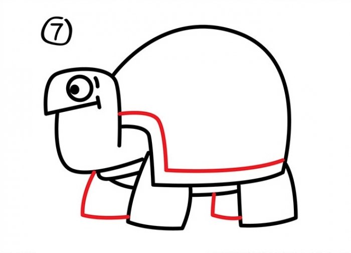Как нарисовать черепаху карандашом поэтапно, фото 28