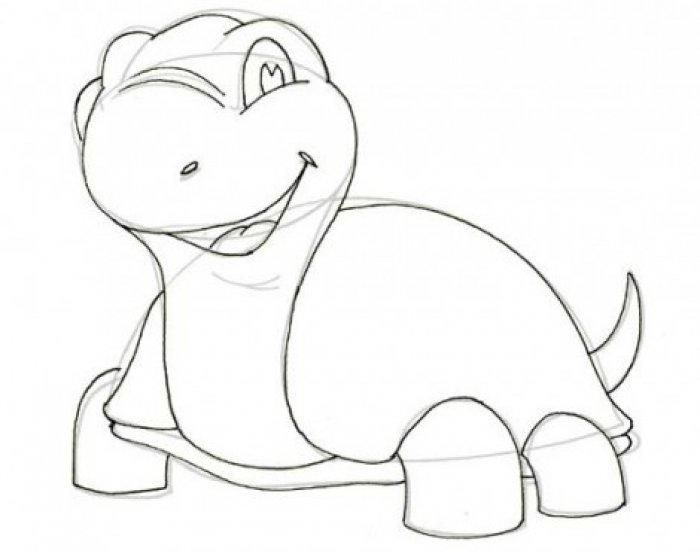 Как нарисовать черепаху карандашом поэтапно, фото 5
