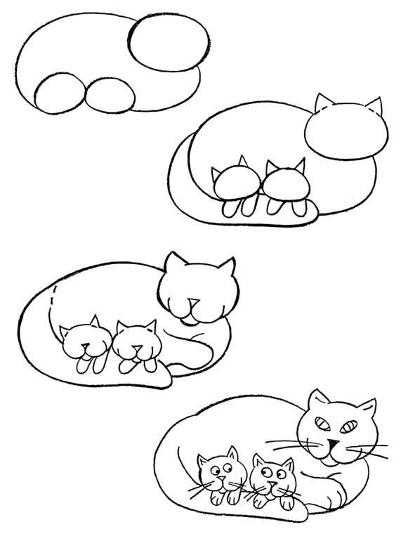 Как нарисовать котенка поэтапно, фото 7
