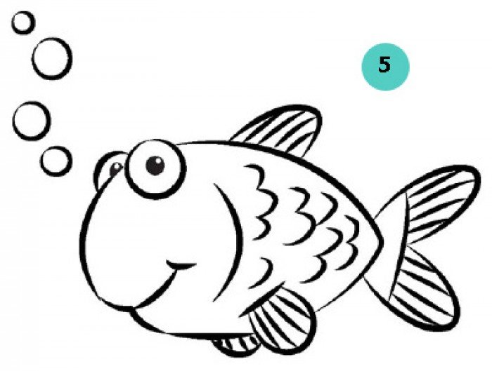 як намалювати рибку крок 4