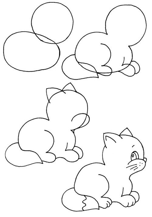 Как нарисовать котенка поэтапно, фото 9