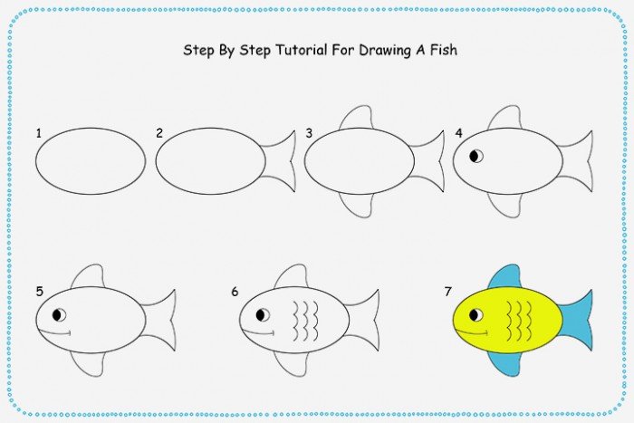 Как нарисовать рыбку. Схема 6