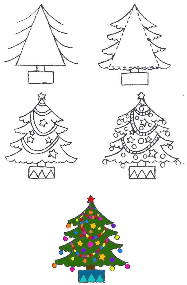Как нарисовать елку, фото 15