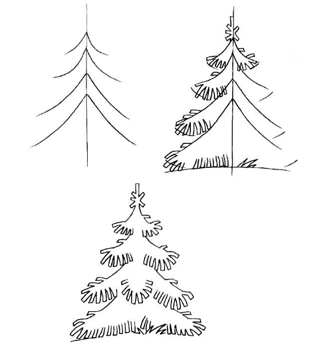 Как нарисовать елку, фото 2