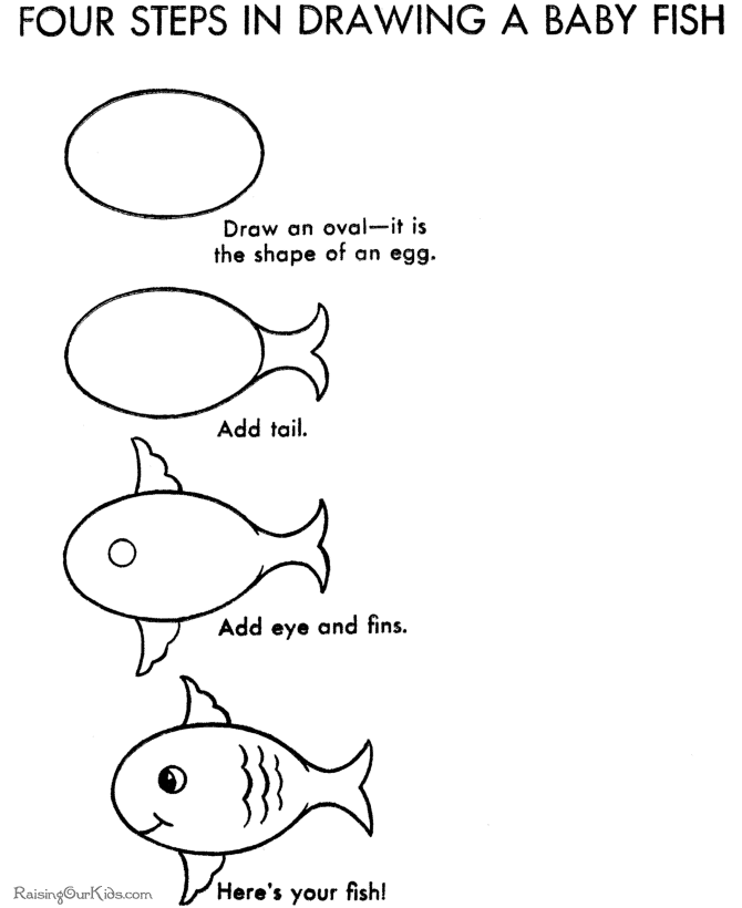 Как нарисовать рыбку. Схема 5