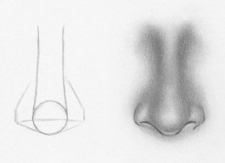 how to draw the nose profile 9