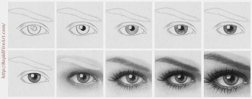 how to draw eyes step by step_rapidfireart