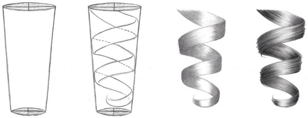 How to Draw Curly Hair 4 Steps RFA