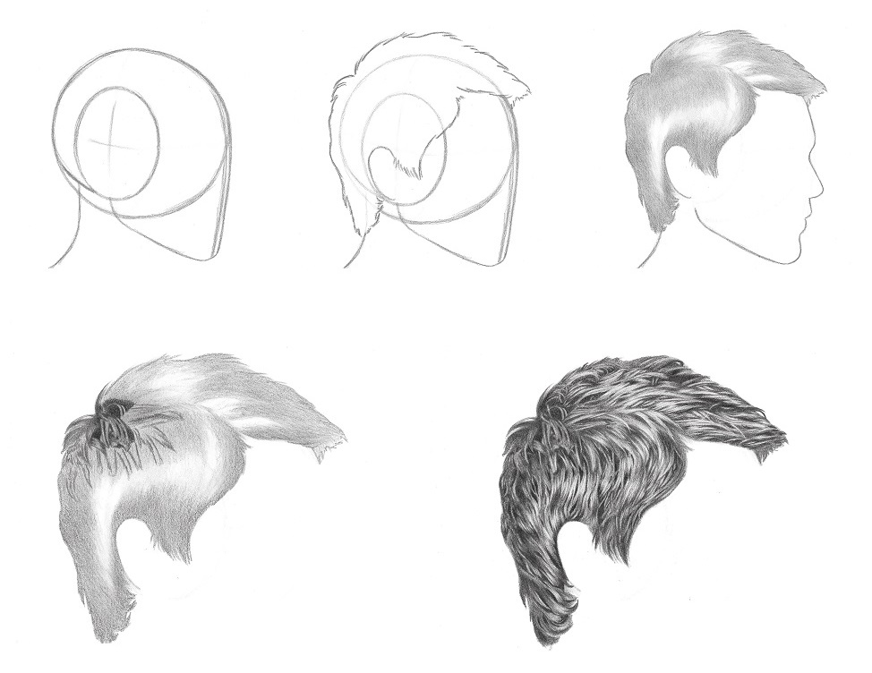 how to draw short hair tutorial RFA