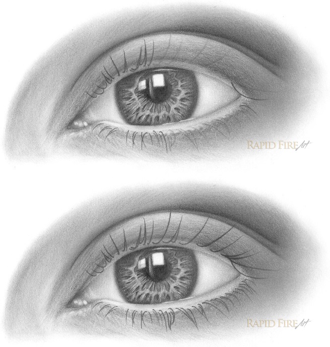 how to draw eyelashes step 4