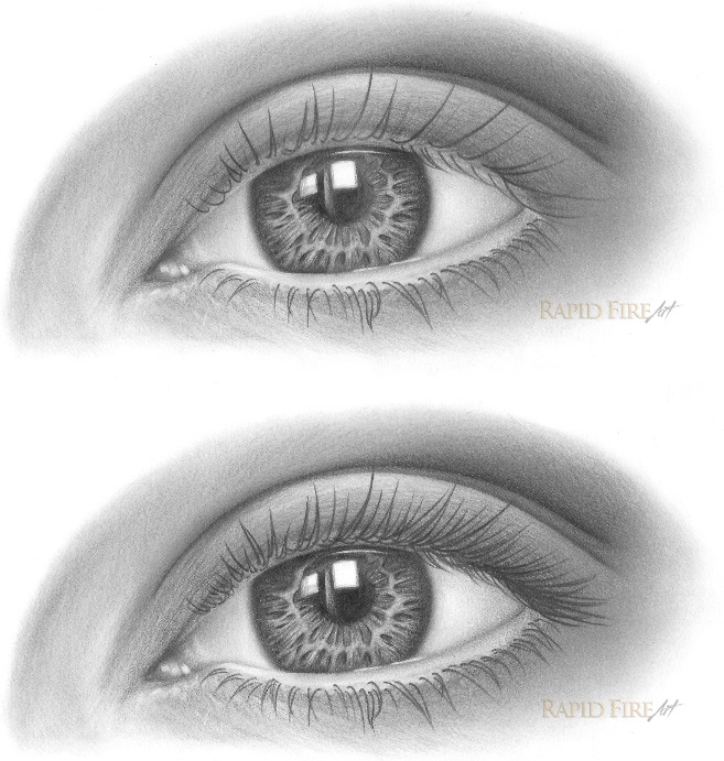 how to draw eyelashes step 6