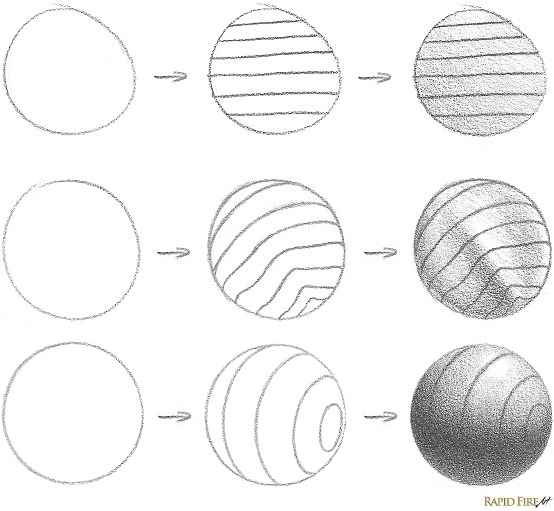 How to Draw Using Contour Lines _ Circle Example RFA 4