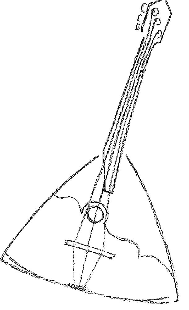 Балалайка музыкальный инструмент рисунок