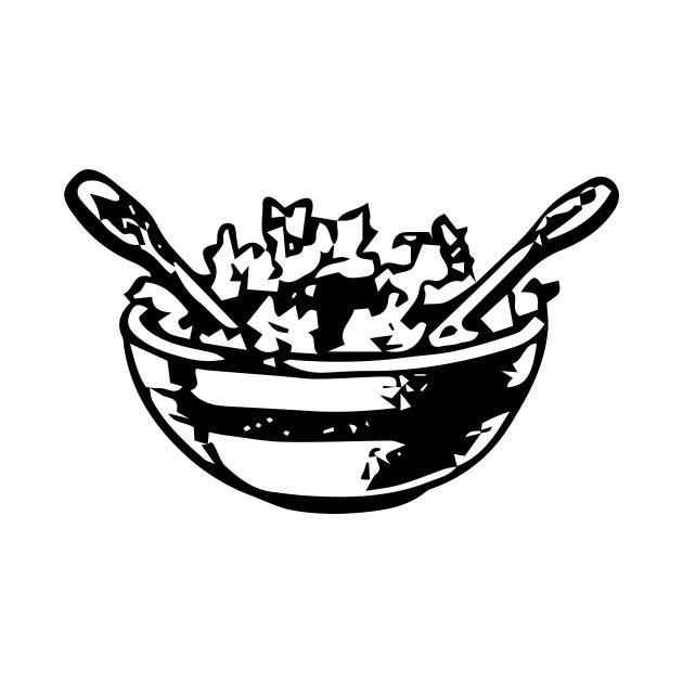 Салат картинка черно белая