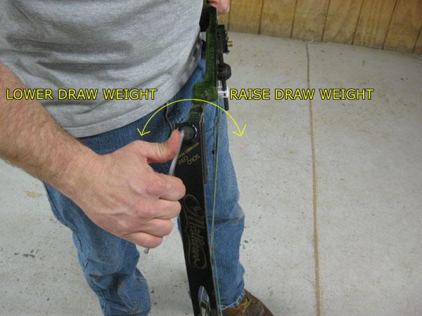 how to adjust draw weight on a compound bow