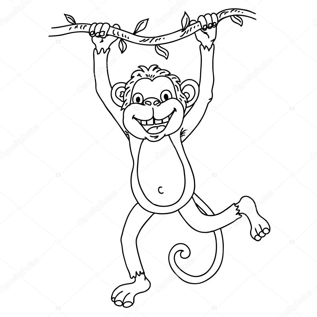 Раскраска к рассказу про обезьянку Житков