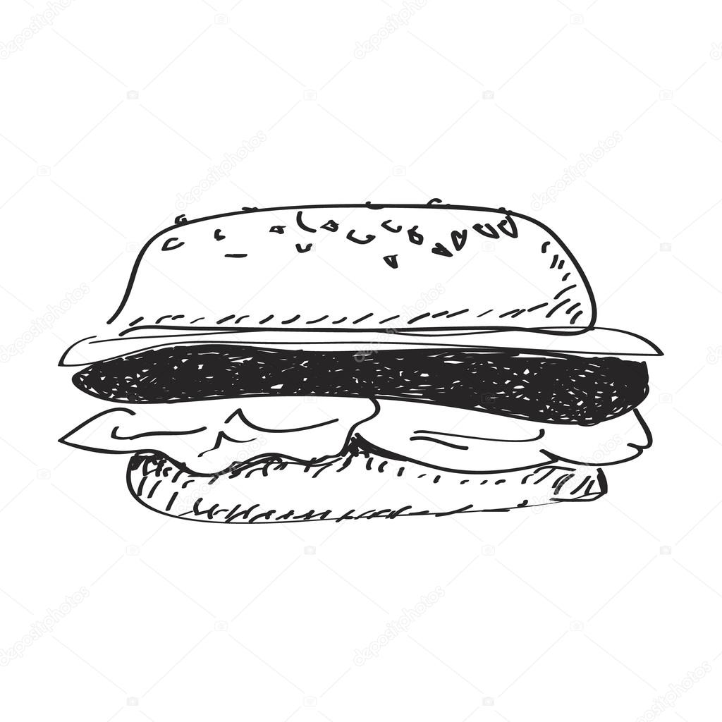Как нарисовать бургер легко и просто