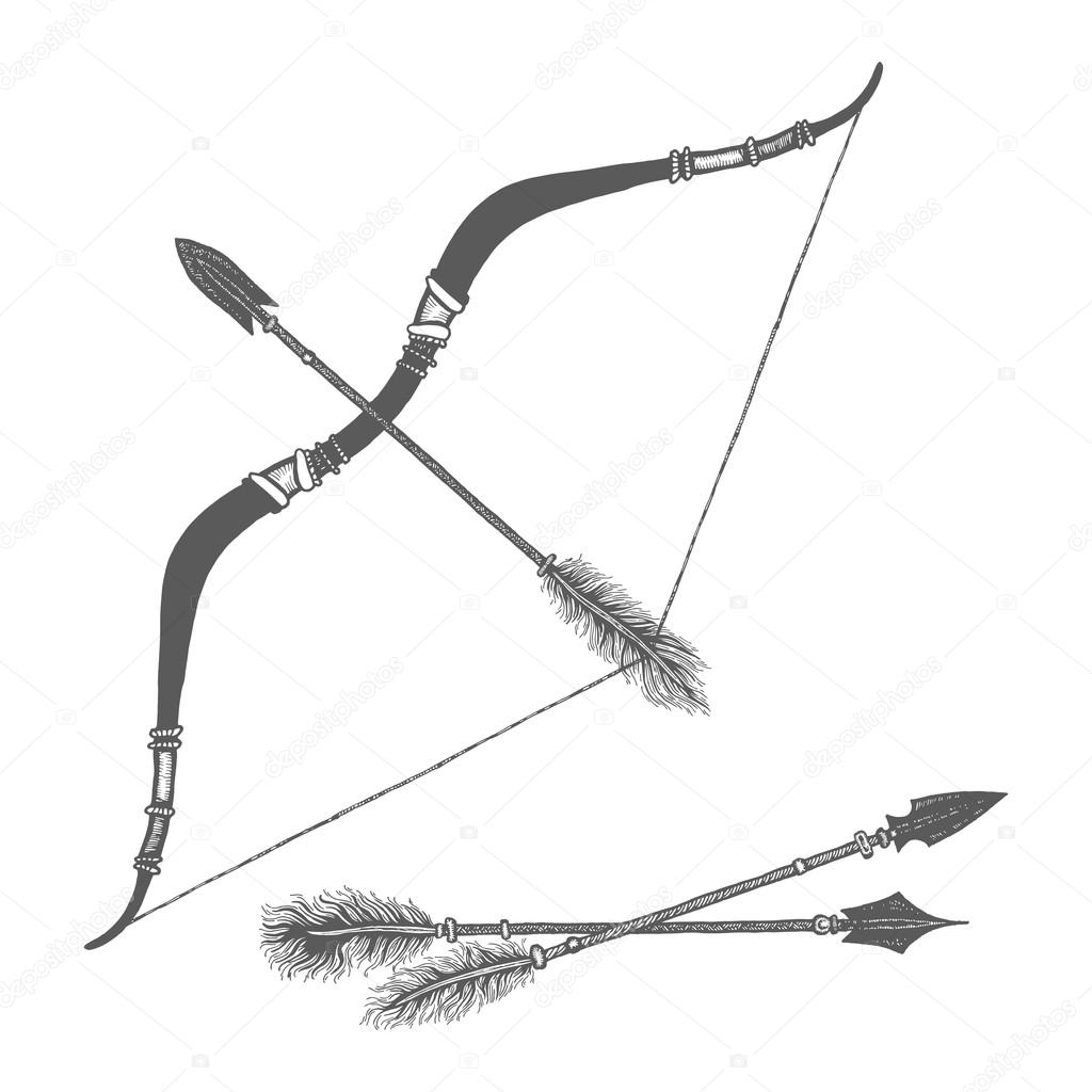 depositphotos 111254480 stock illustration arrow and bow isolated on