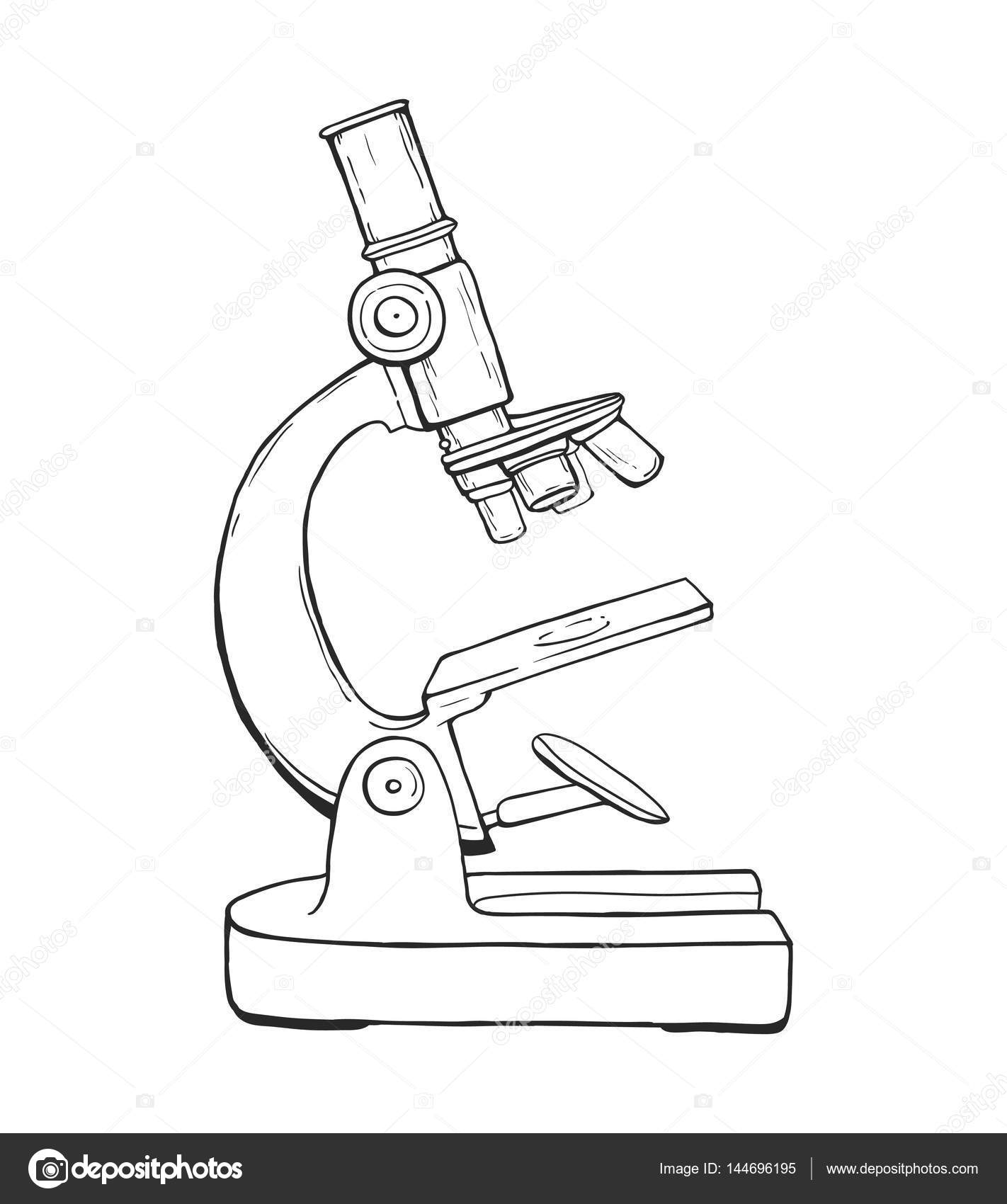 Микроскоп рисунок с подписями