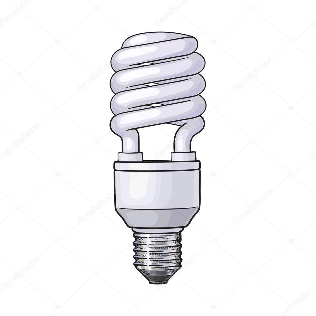 Лампа энергосберегающая рисунок: Рисунок энергосберегающей лампочки