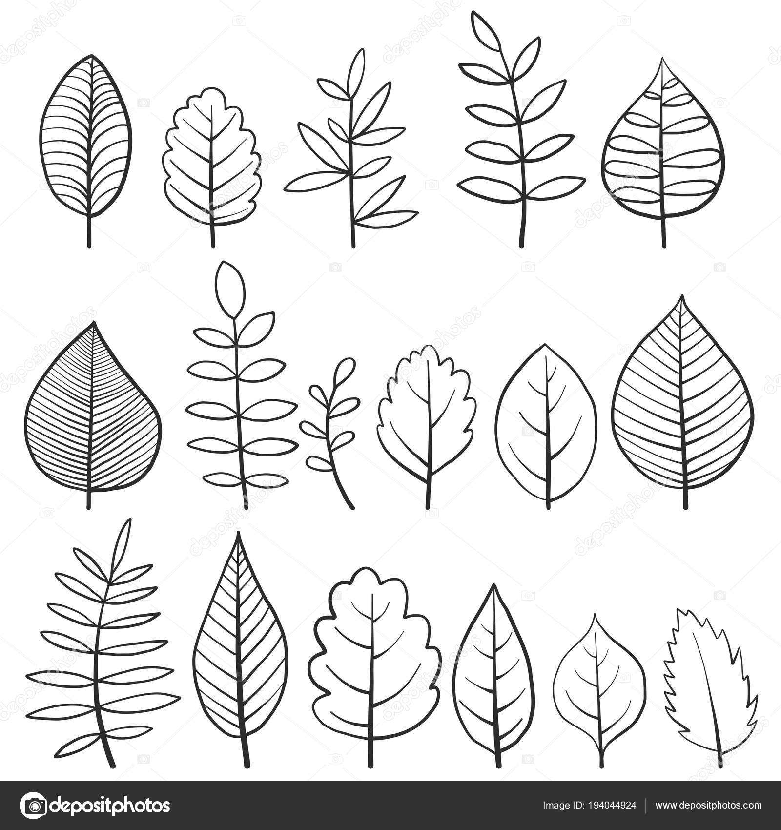 depositphotos 194044924 stock illustration vector set of doodle tree