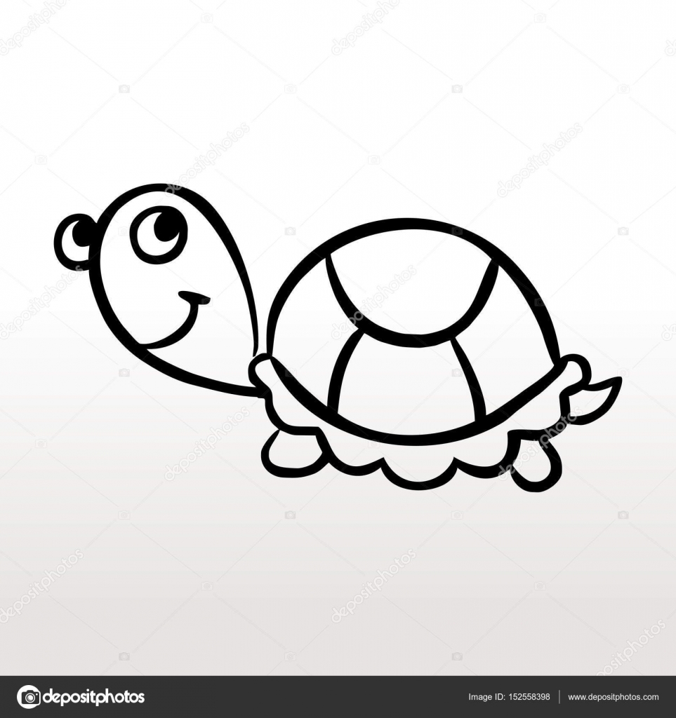 depositphotos 152558398 stock illustration turtle childrens coloring outline drawing