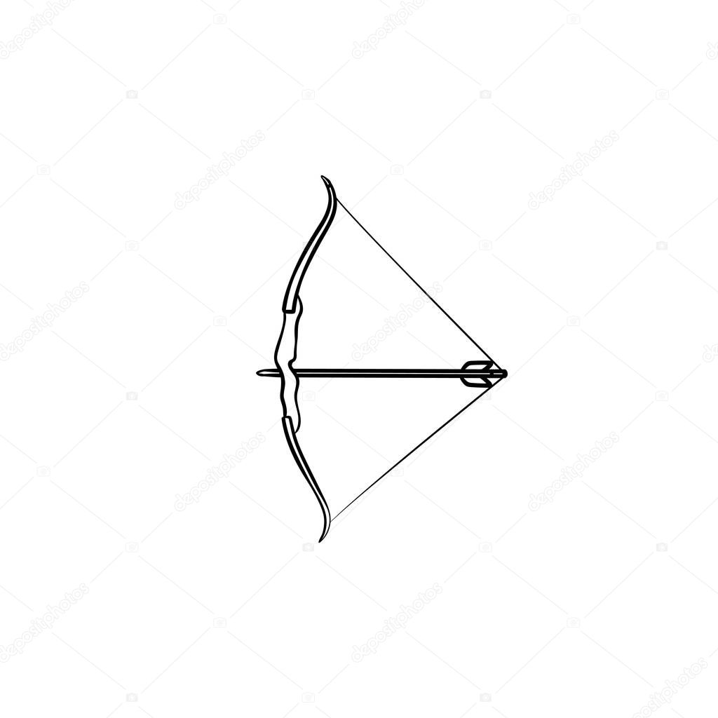 depositphotos 209700740 stock illustration bow and arrow hand drawn