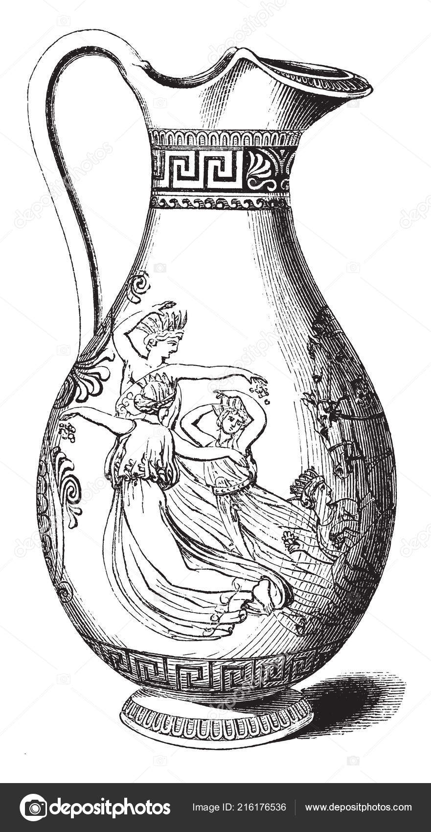 Эскиз вазы в греческом стиле
