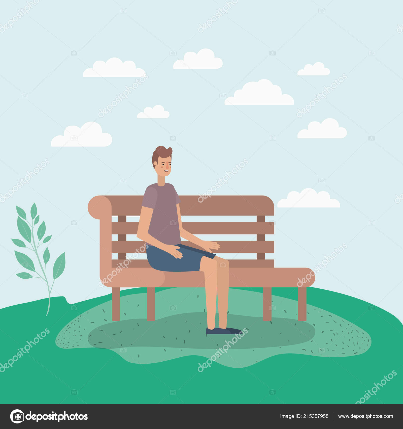 Человек сидит на диване рисунок