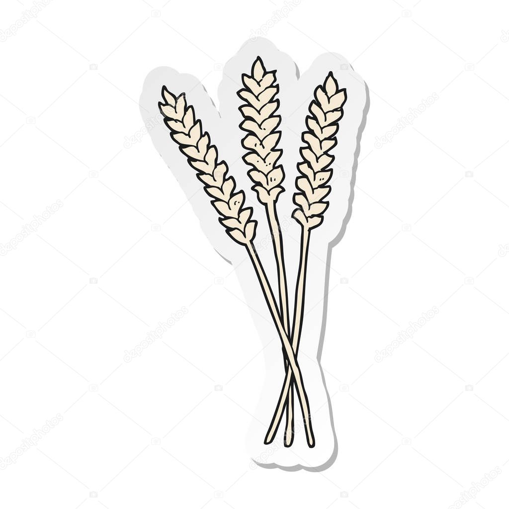 depositphotos 248327678 stock illustration sticker of a cartoon wheat