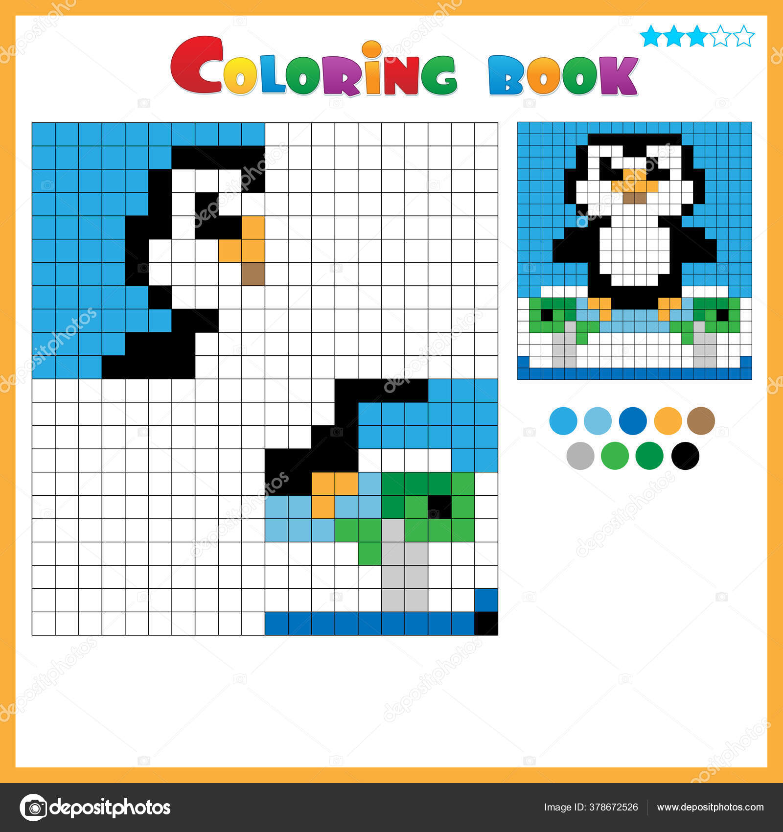 Пингвин ромбы головоломка для детей