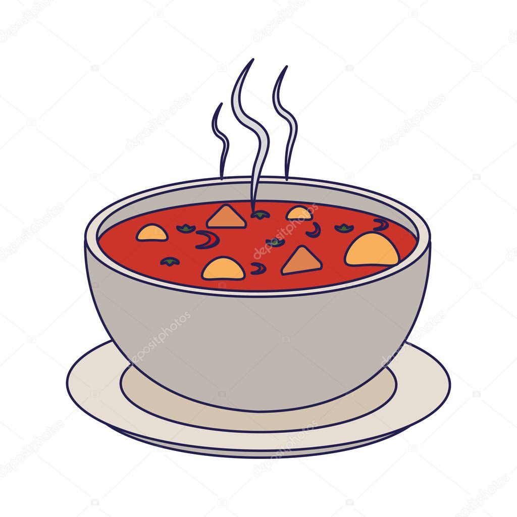 Горячий суп рисунок