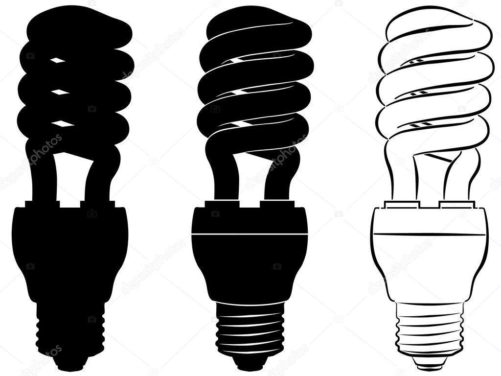 Энергосберегающая лампа рисунок