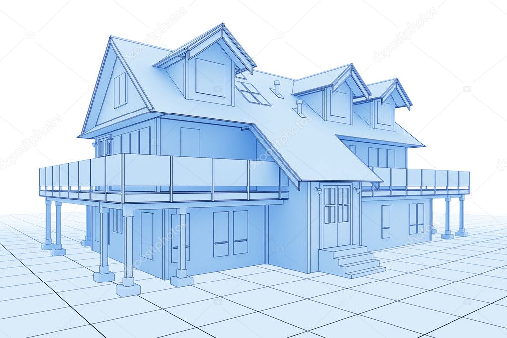 Как нарисовать дом в 3д дом: Моделирование дома в Dom-3D