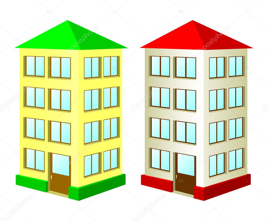 depositphotos 7208677 stock illustration two high houses