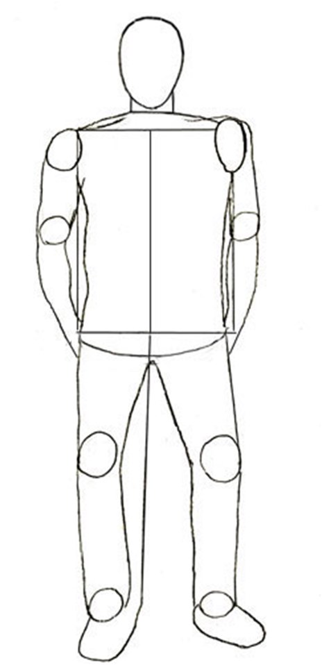 Как рисовать человека в полный рост поэтапно для детей