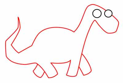 Мультяшный динозавр 5