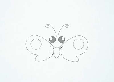 Как нарисовать мультяшную бабочку - Шаг 10