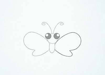 Как нарисовать мультяшную бабочку - Шаг 8