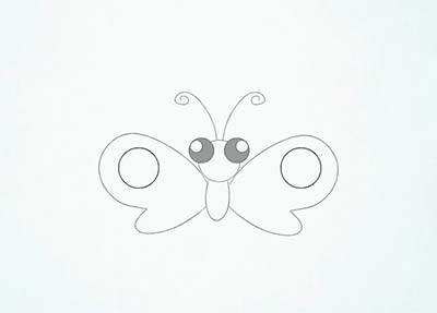 Как нарисовать мультяшную бабочку - Шаг 9