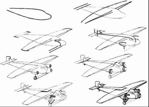 Аэроплан как нарисовать