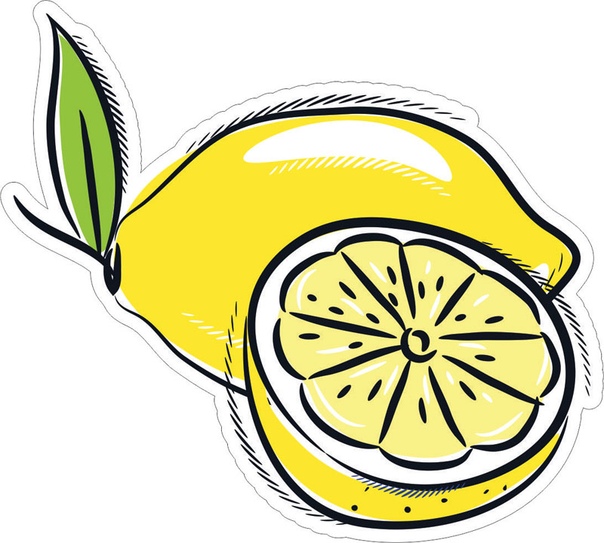 Как нарисовать лимон в разрезе