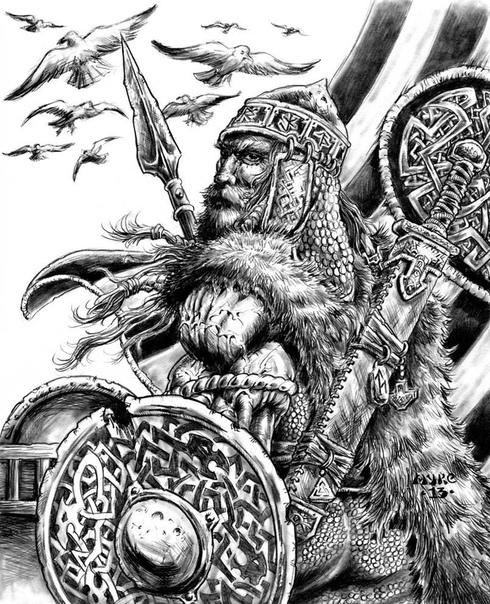 Эскизы рисунков викингов