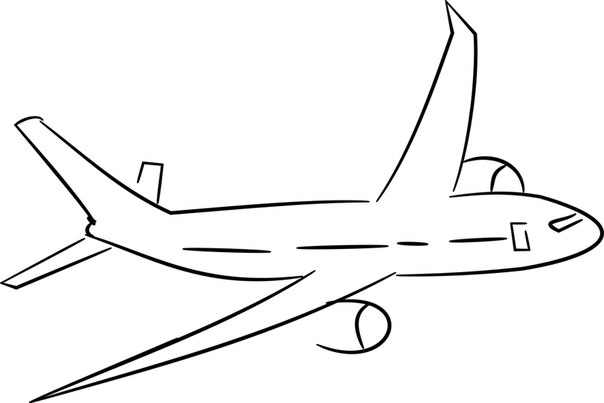 Как нарисовать большой самолет легко