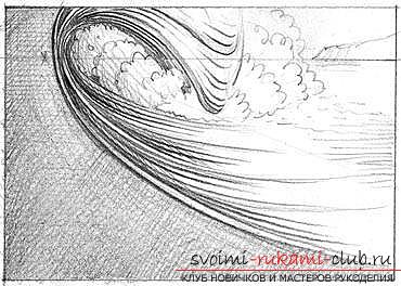 Урок рисования морской волны. Фото №10